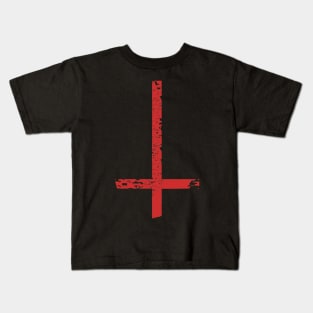 Satan - upside down cross Kids T-Shirt